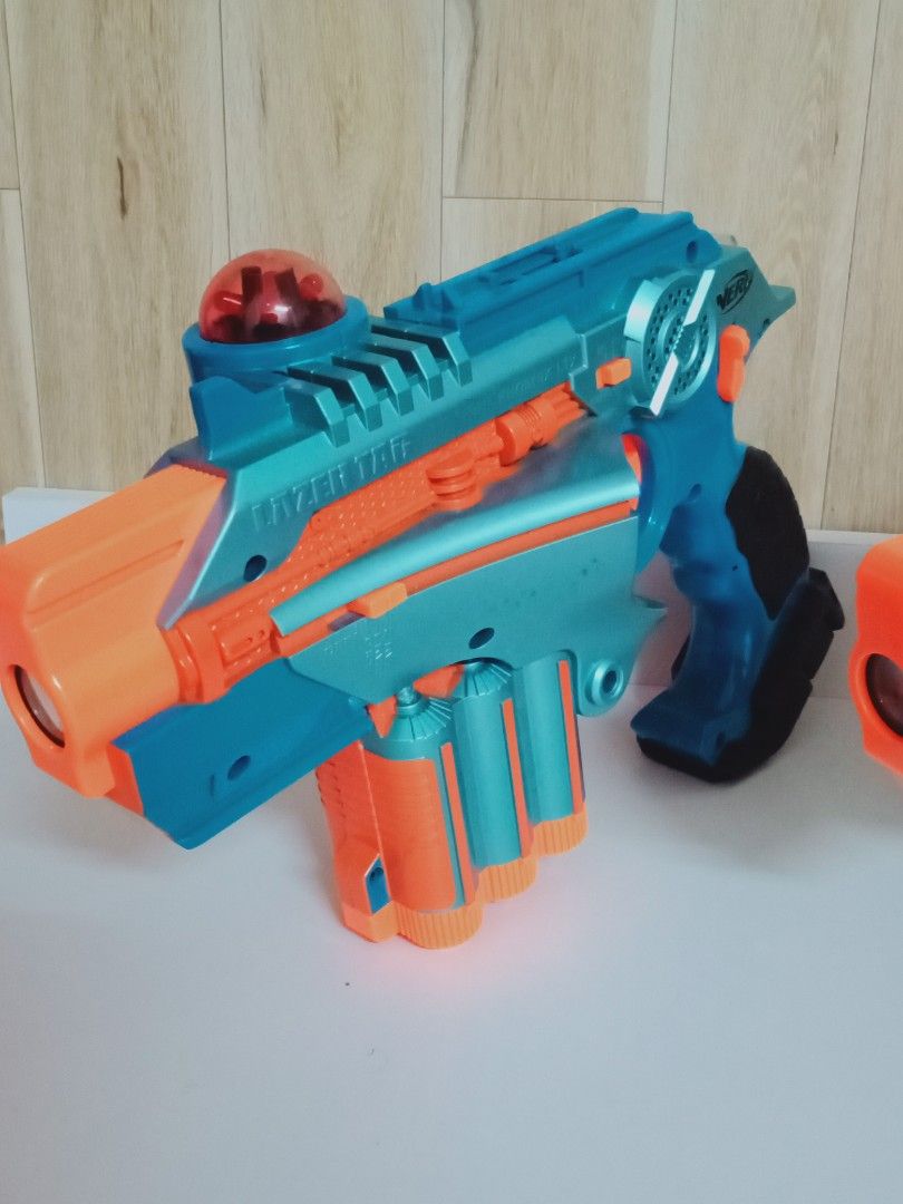 Nerf Lazer Tag Phoenix LTX Laser Blaster Pistol Tiger Gun Set Gold