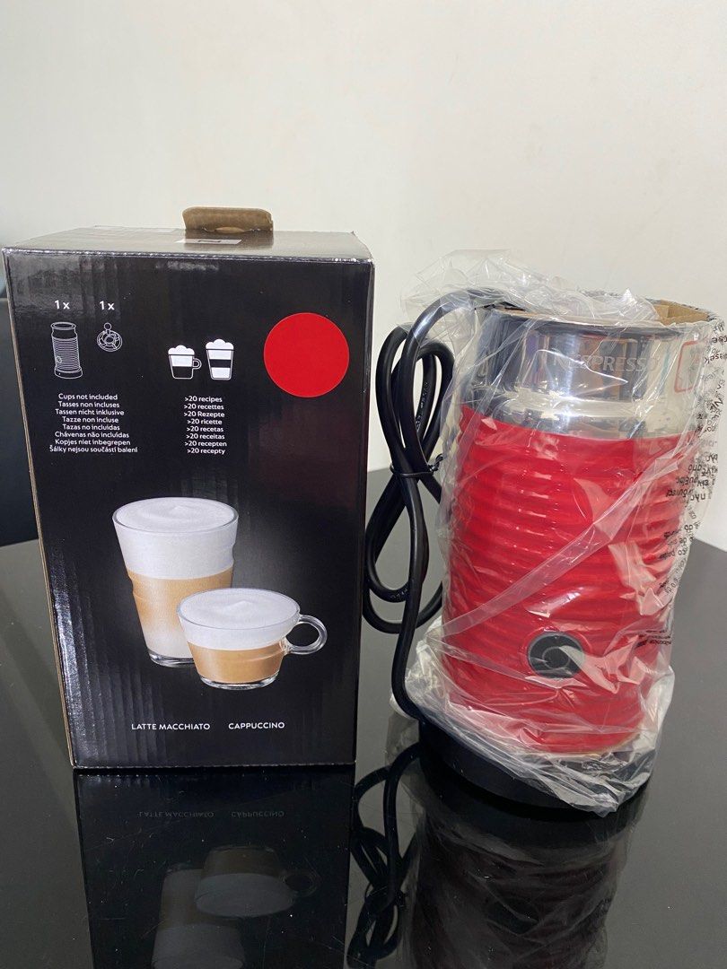 Nespresso Aeroccino 3 Milk Frother Red *New*, Furniture & Home Living