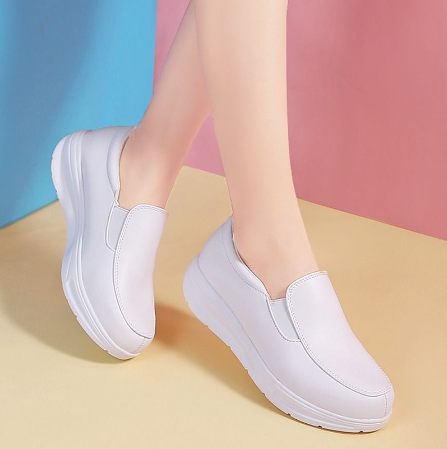 All white nurse shoes top
