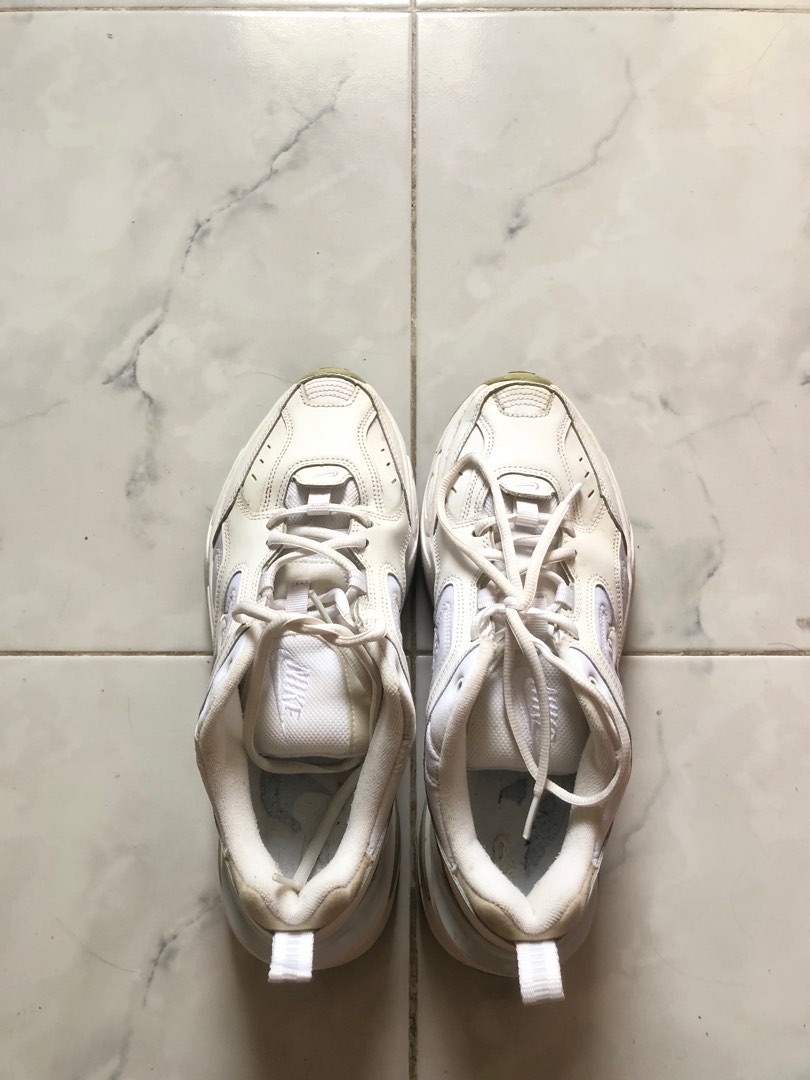 nike m2k tekno sneakers in triple white