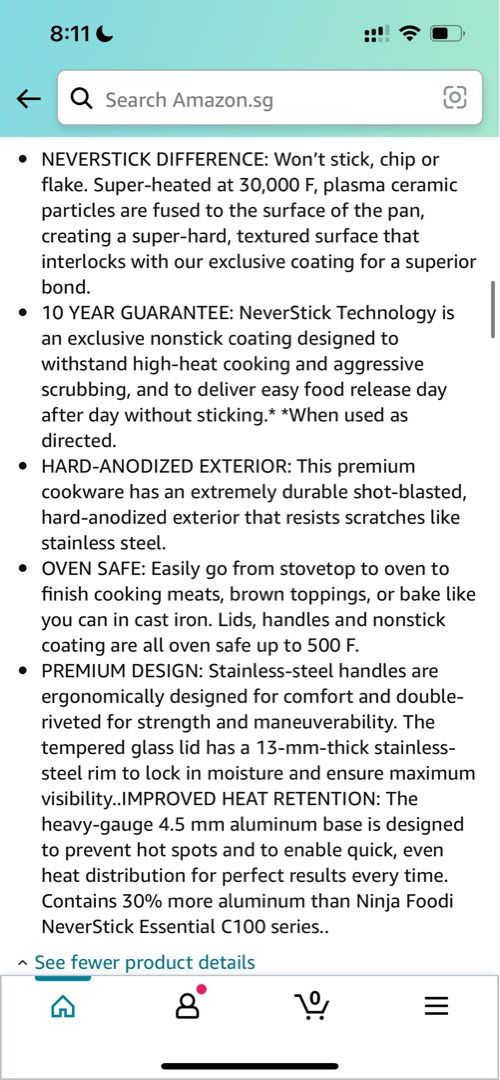  Ninja C35000W Foodi NeverStick Premium Hard-Anodized 5