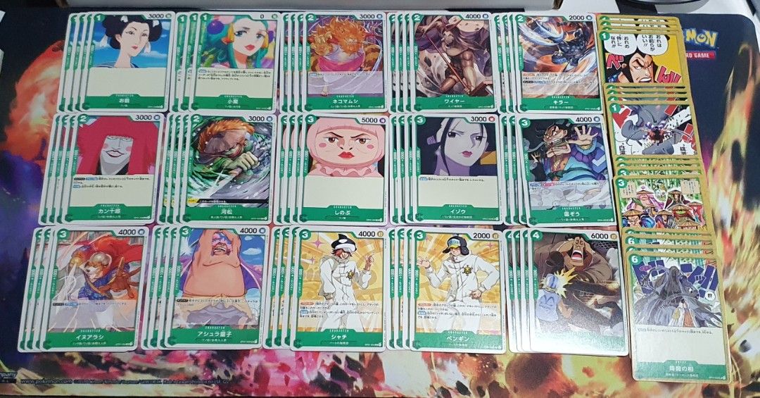 One Piece Card Game TCG OP-01 Romance Dawn cards Green playset one piece  oden kinemon eustass kid, Hobbies & Toys, Toys & Games on Carousell