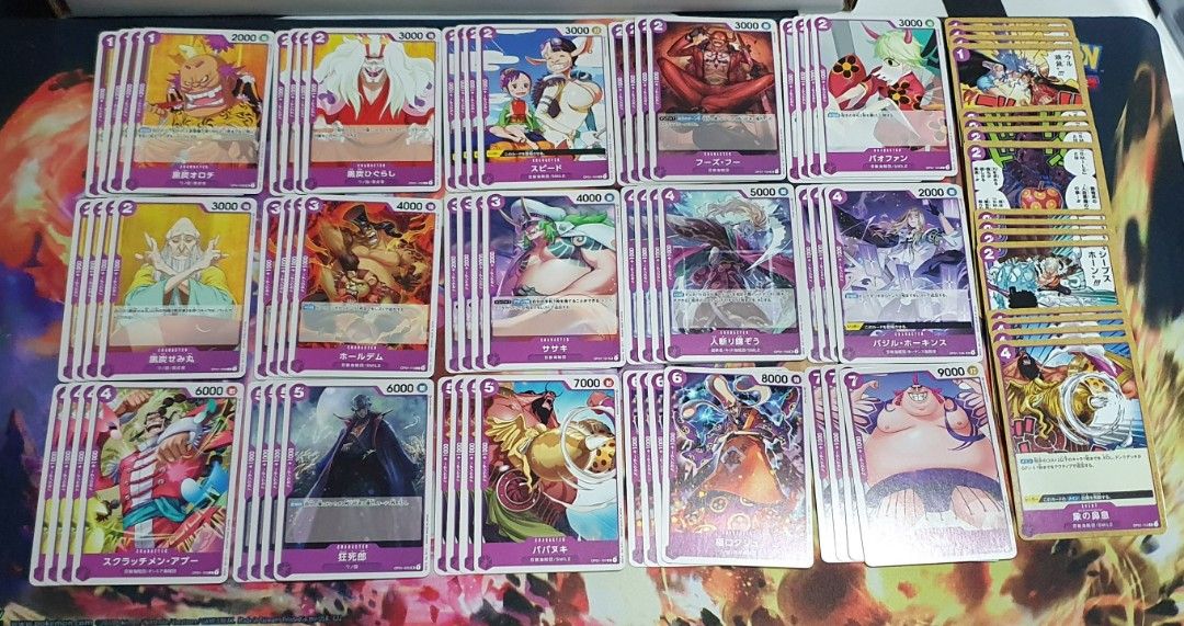 One Piece Card Game TCG OP-01 Romance Dawn cards Purple playset one piece  Kaido, Hobbies & Toys, Toys & Games on Carousell