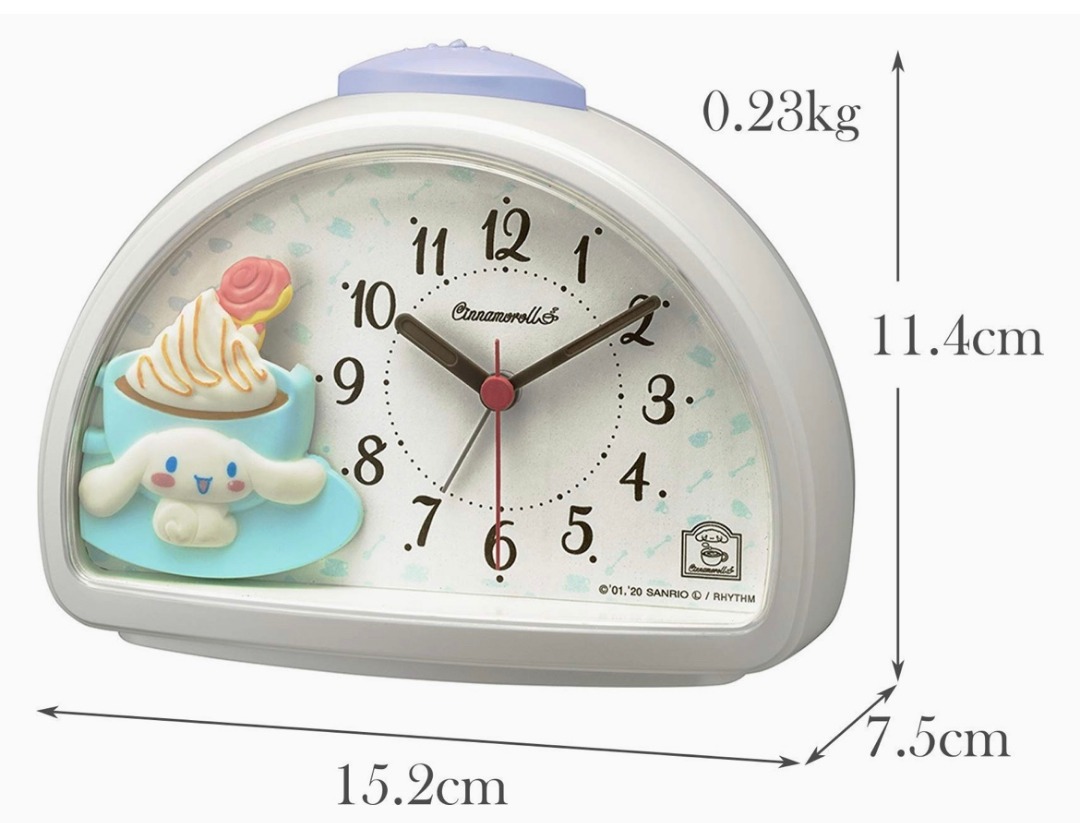 Original CITIZEN Rythm x SANRIO Cinnamoroll Alarm Clock Japan