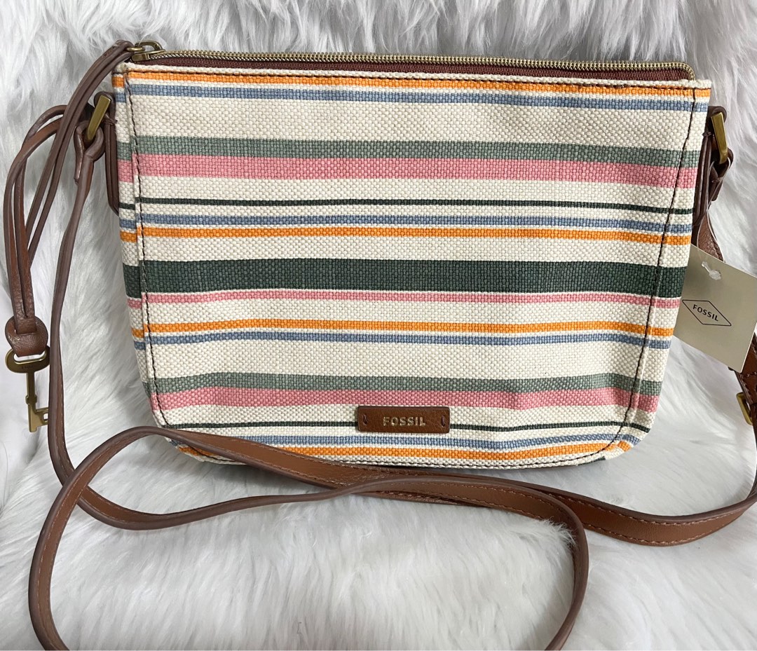 Fossil striped new arrivals purse