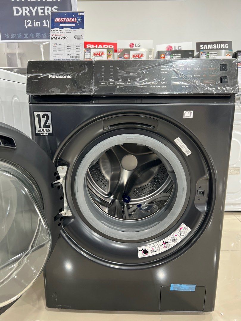 PANASONIC FRONT LOAD 10KG WASHER 6KG DRYER, TV & Home Appliances