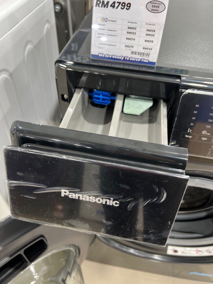 PANASONIC FRONT LOAD 10KG WASHER 6KG DRYER, TV & Home Appliances