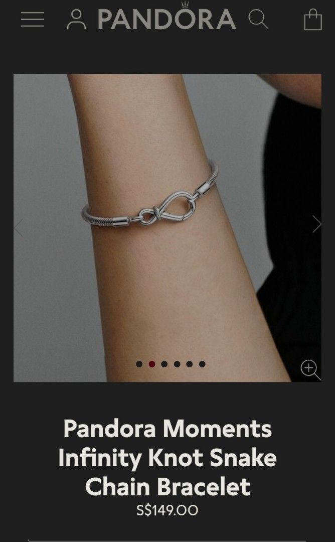 PANDORA JEWELRY Mod. INFINITY KNOT SNAKE CHAIN BRACELET main image 1
