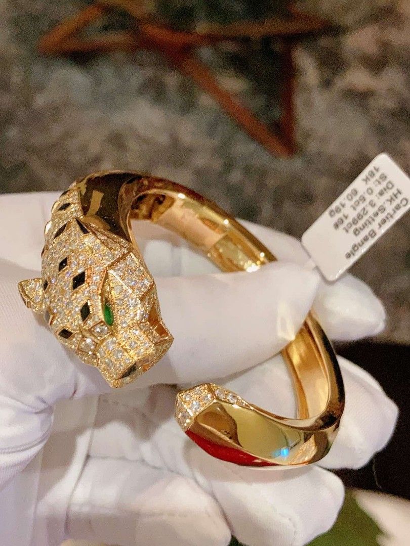 Panther de Cartier Bangle w dias Hk Women s Fashion Jewelry Organizers Bracelets on Carousell
