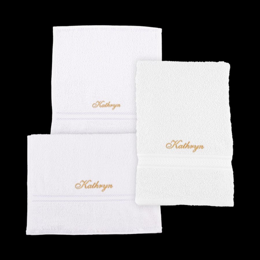 Personalized And Premium Embroidered Cotton Towel Gift Set, Hobbies