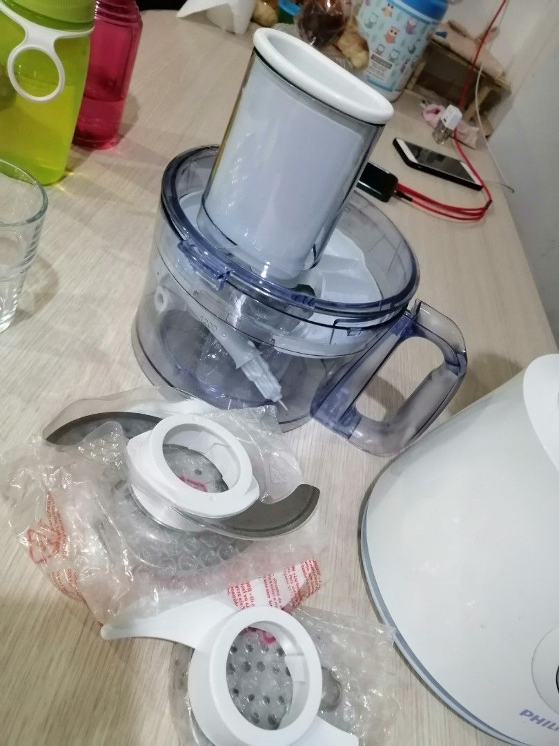 Philips HR7625 food processor full set, TV & Home Appliances, Kitchen