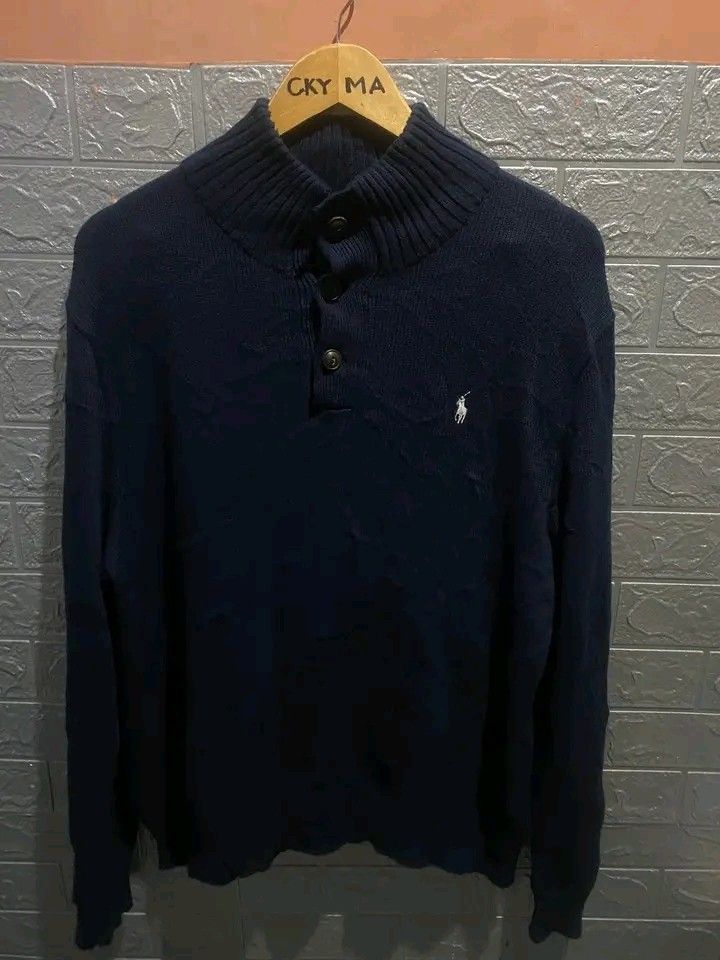 Polo ralph lauren men's 3 button mock neck sweater online