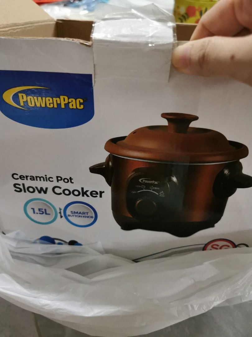 Powerpac slow cooker 1.5L, TV & Home Appliances, Kitchen Appliances