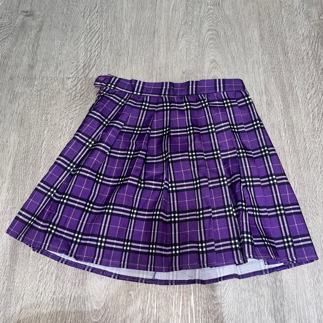 Purple plaid skirt, Women's Fashion, Bottoms, Skirts on Carousell
