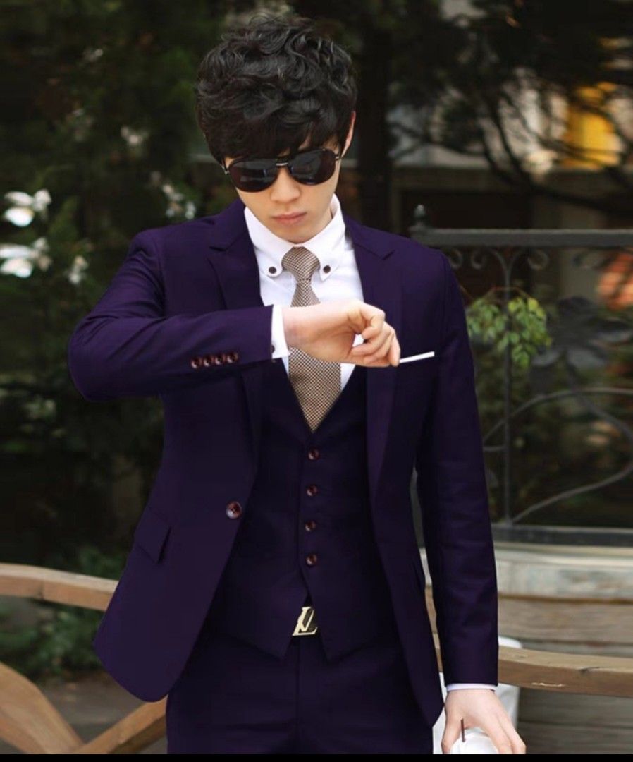 Purple prom blazer online