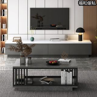 QA914 【雙色】 電視櫃、地櫃、茶几、電視櫃組合 TV cabinet, floor cabinet, tea table and TV cabinet combination