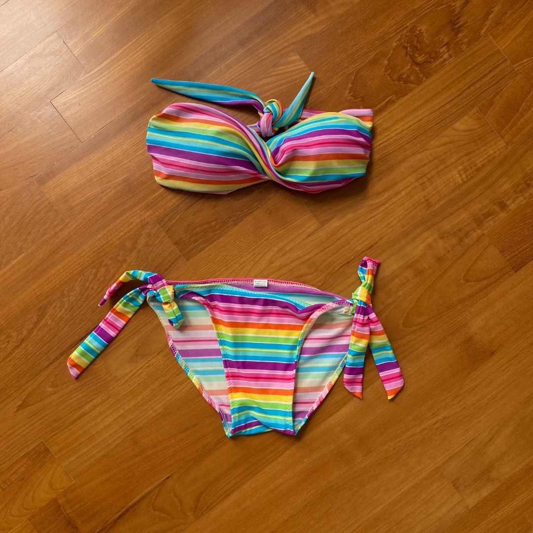 Rainbow striped two piece set outlet