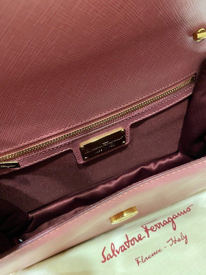 Salvatore Ferragamo Vala Ribbon 2WAY Chain Shoulder Bag EZ-21 1284 black