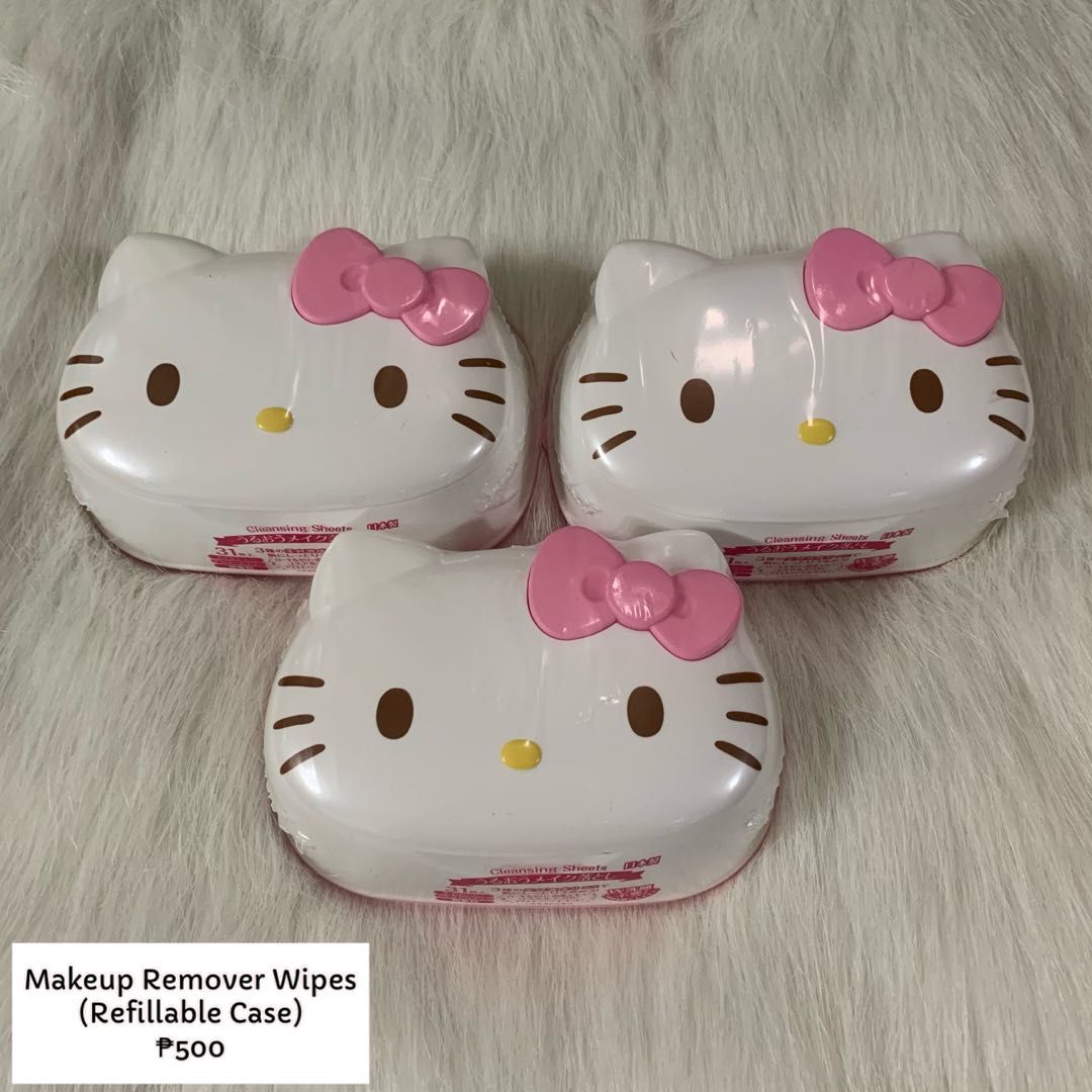 Sanrio Hello Kitty Makeup Remover Wipes (Refillable Case) (Category: Makeup) located in Quezon City. Submitted by regginagalang (Listing ID 1194828886, Image 1). Description: ❗️SALE❗️.