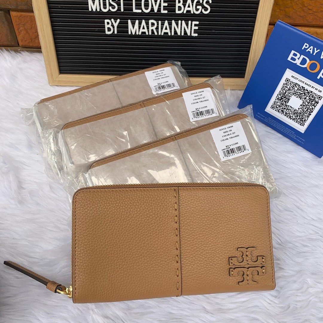 SEALED💯Orig Tory Burch McGraw Zip Continental Wallet , Women's Fashion,  Bags & Wallets, Wallets & Card holders on Carousell