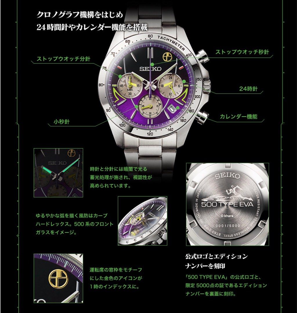 SEIKO 精工X 500 Type EVA 500系新幹線25週年紀念限定版手錶日本代購, 男裝, 手錶及配件, 手錶- Carousell