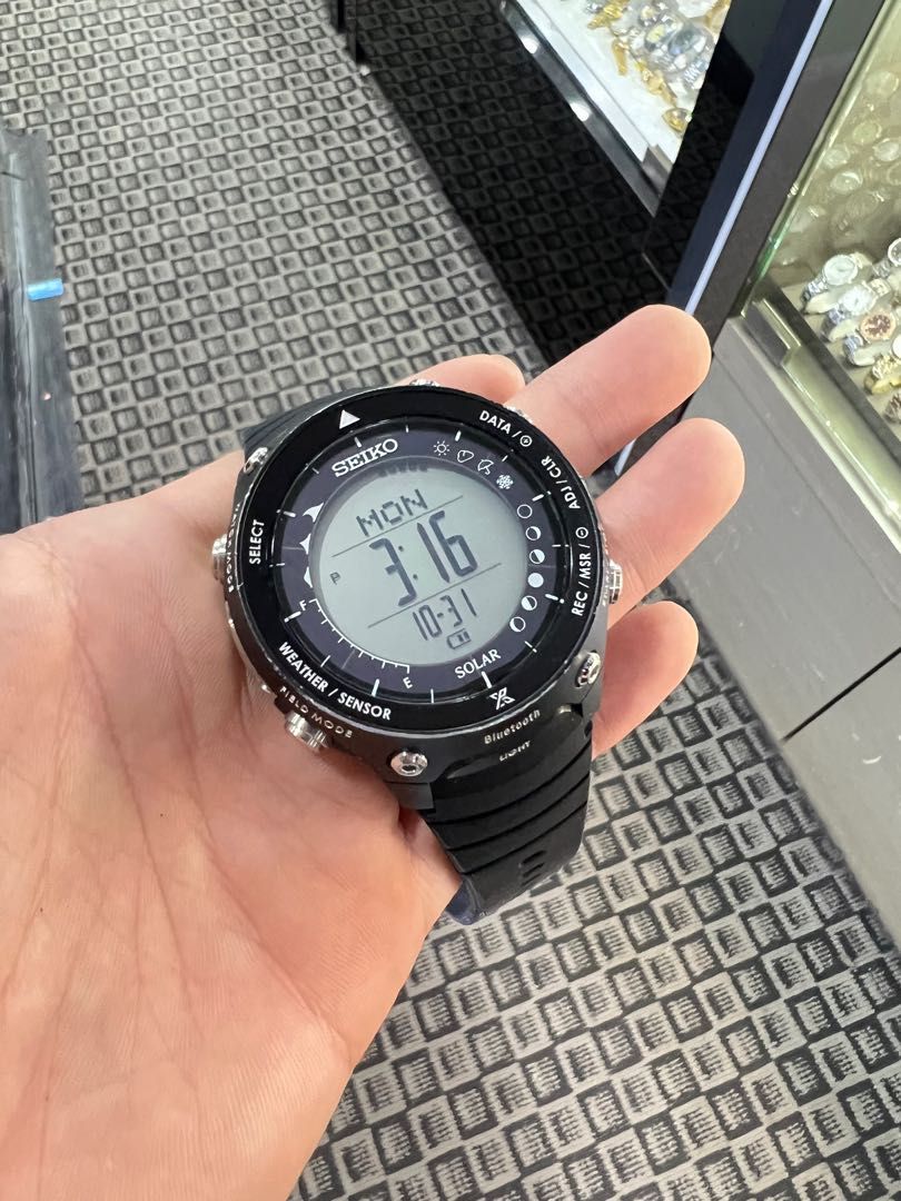SEIKO PROSPEX LAND TRACKER SOLAR COMPASS BAROMETER ALTIMETER BLUETOOTH  DIVERS 200M SOLAR SBEM003, Men's Fashion, Watches & Accessories, Watches on  Carousell