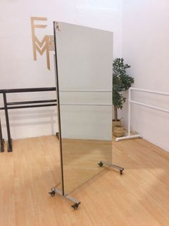 Shatterproof Frameless Mirror On Wheels AS-IS