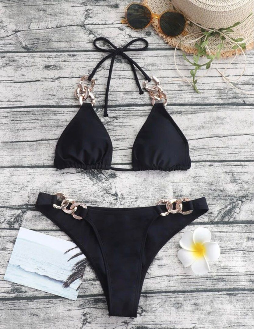Branded- Shein Black Chain Swimsuit (Category: Bikinis & Swimsuits) located in Las Pinas. Submitted by liliee05 (Listing ID 1194884013, Image 1). Description: Like new Sexy swimsuit Maganda fit.