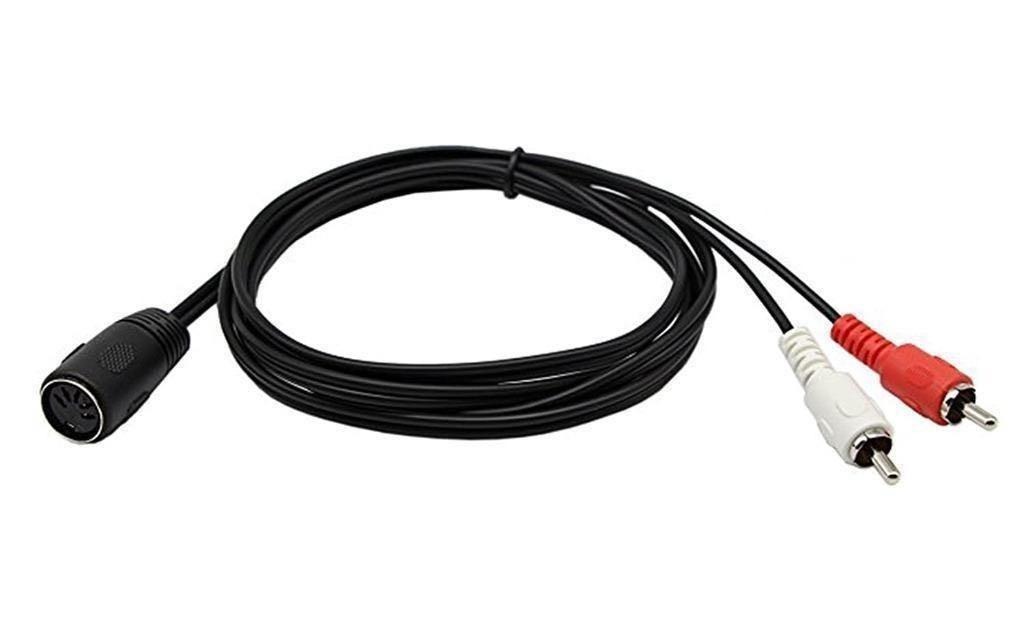 Coppia Di Cavi Per Altoparlanti Bang & Olufsen / Tandberg, Lunghi 5 Piedi (circa 1,5m). Connettori: Femmina DIN A 2 Pin E Maschio RCA. Nuovi!