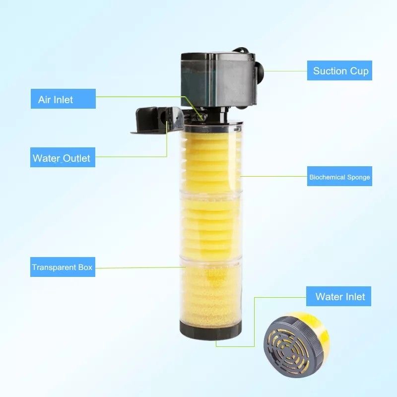 SOBO 3 in 1 Internal Aquarium Filter Pump Multifunction with Aeration