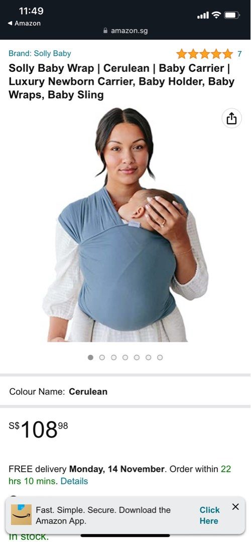 Solly Baby Wrap, Babies & Kids, Going Out, Carriers & Slings on Carousell