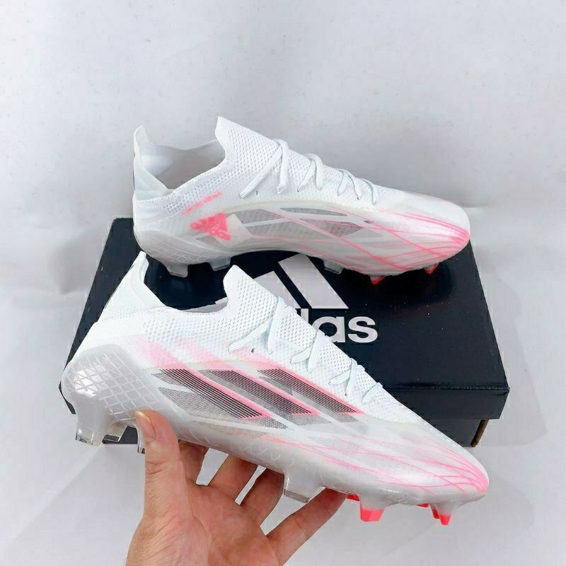 Speed flow 1 white pink football boots