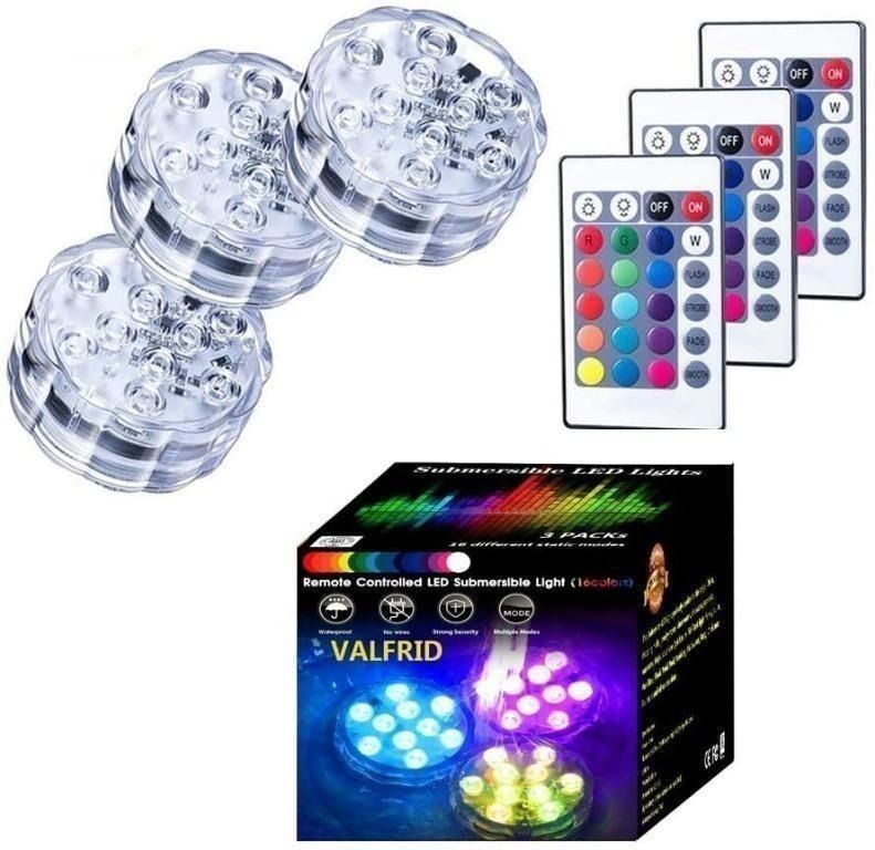 Submersible LED Lights Upgraded Recycled Color Gradient,RGB Color