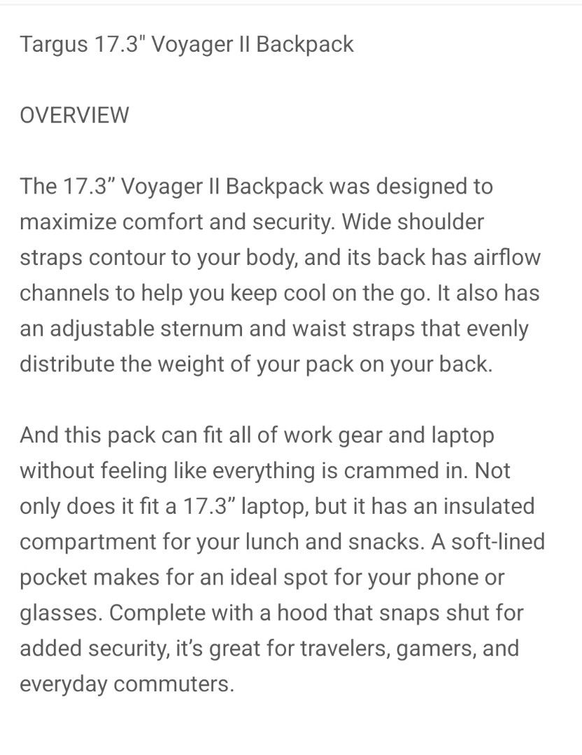 Targus voyager 2 review online