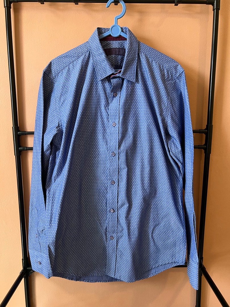 The Executive Kemeja Lengan Panjang Pria Biru (Size 15,5 atau S