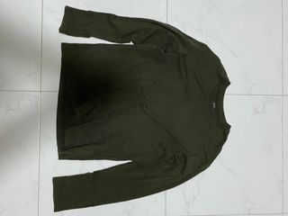 Uniqlo olive green long sleeve