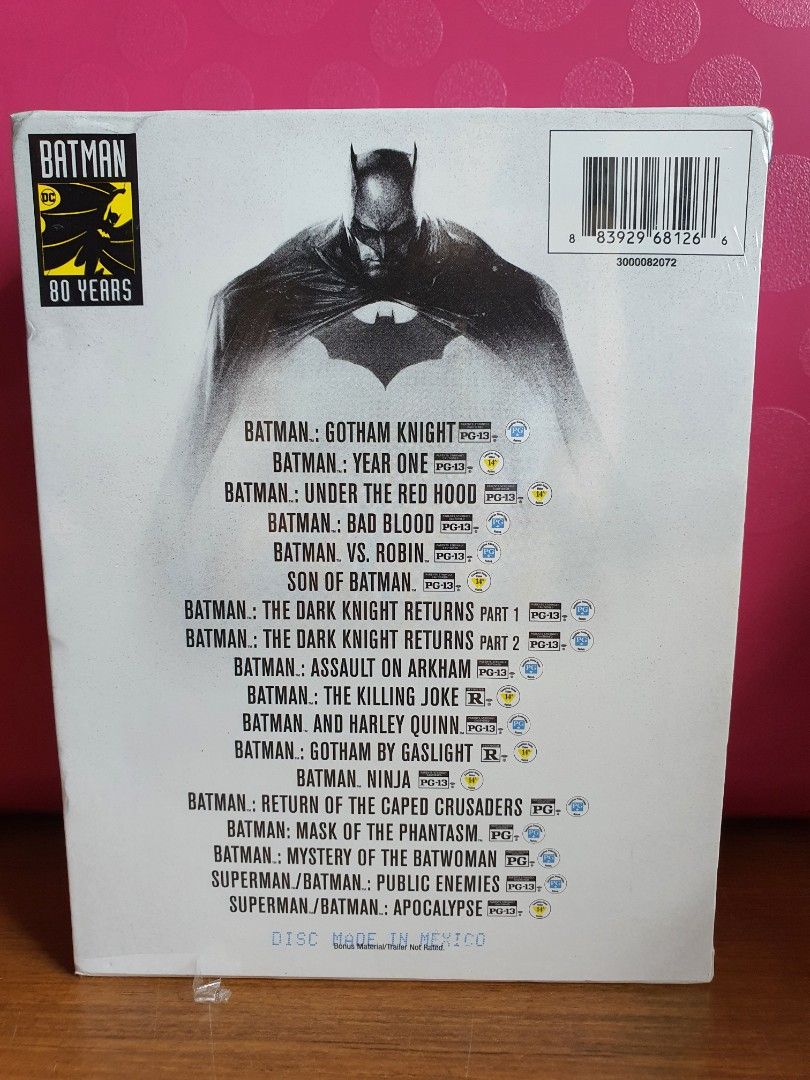 USA Blu Ray - Batman - 80th Anniversary 18 Film Collection (18 Movies,  includes mini comic and bonus disc, total 19 Blu Ray Discs), Hobbies &  Toys, Music & Media, CDs & DVDs on Carousell