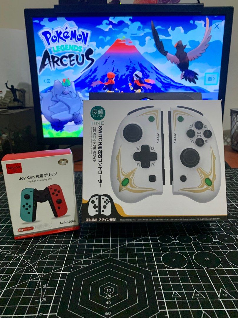 USED] iiNE NSW Nintendo Switch Elite Joy-Con Pokemon Legend Arceus Edition  (Free Charging Grip), Video Gaming, Gaming Accessories, Controllers on  Carousell
