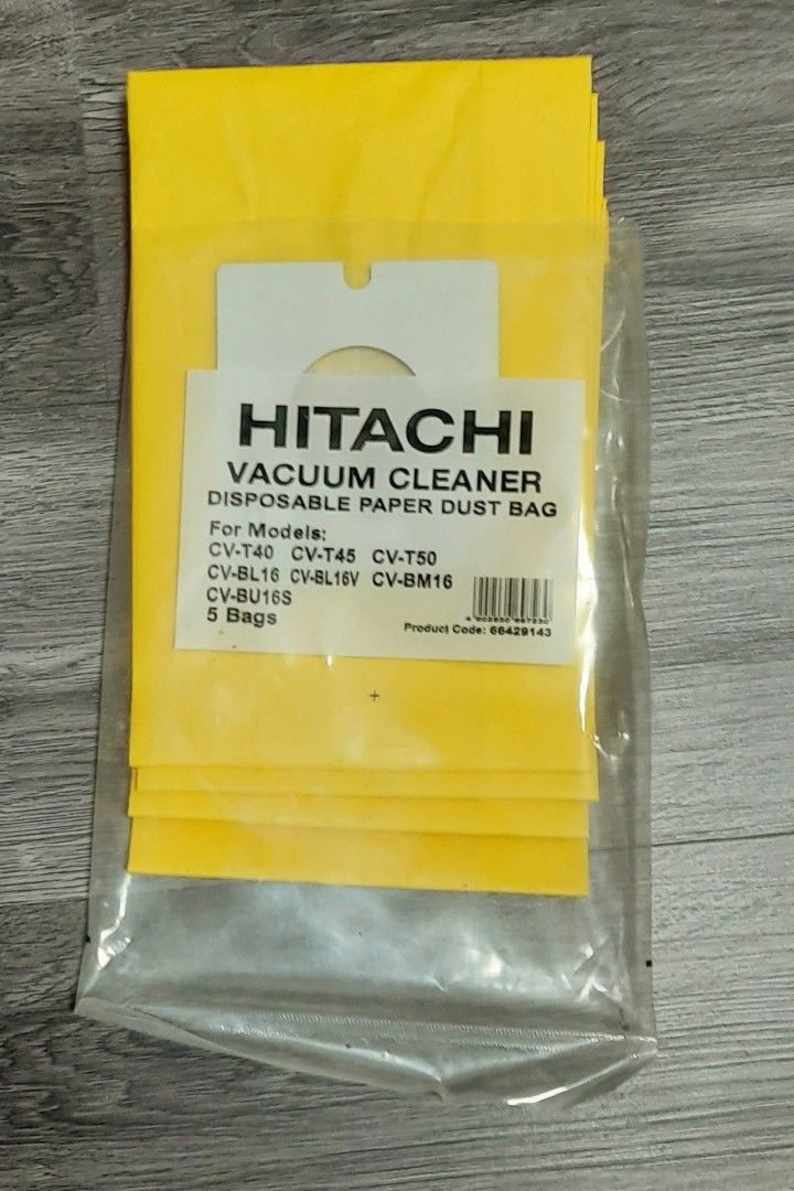 Hitachi Vacuum Cleaner with 4 nos disposable paper dust bag, TV & Home