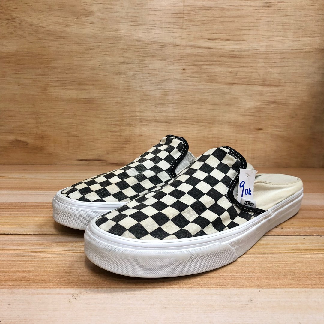 Vans slip best sale on mule checkerboard