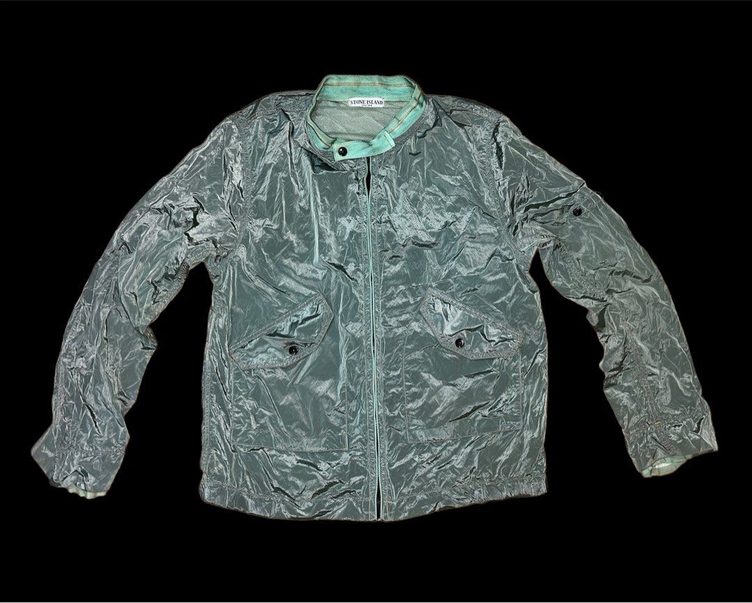 Stone island antiqued reflective jacket top