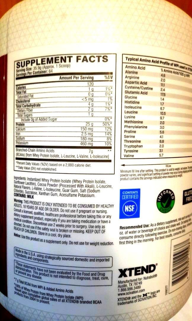 Xtend Pro Isolate Whey Protein 增肌奶粉/分離乳清蛋白粉 Vanilla Ice Cream 5lbs 雲呢拿