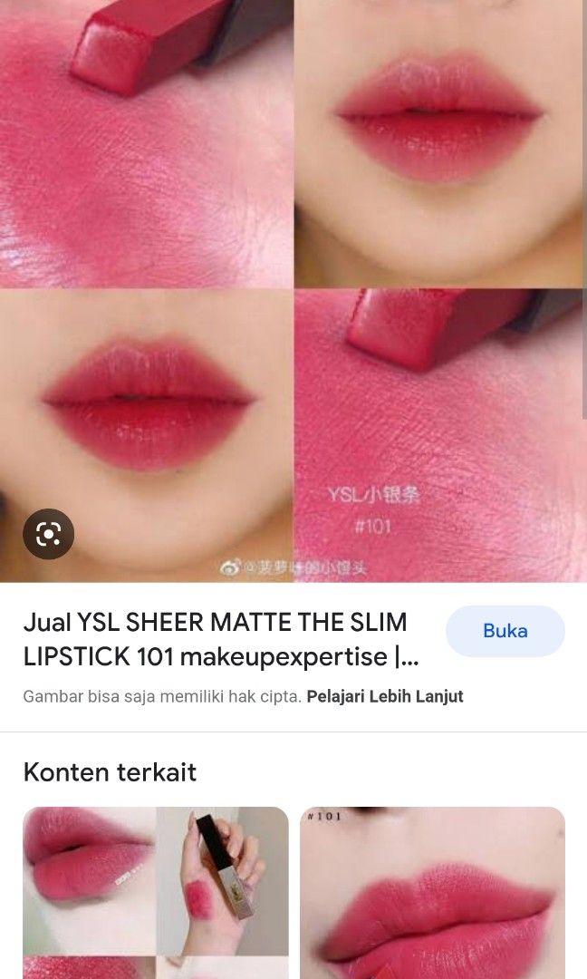 Ysl sheer matte 101 full size no box, Kesehatan Kecantikan, Rias