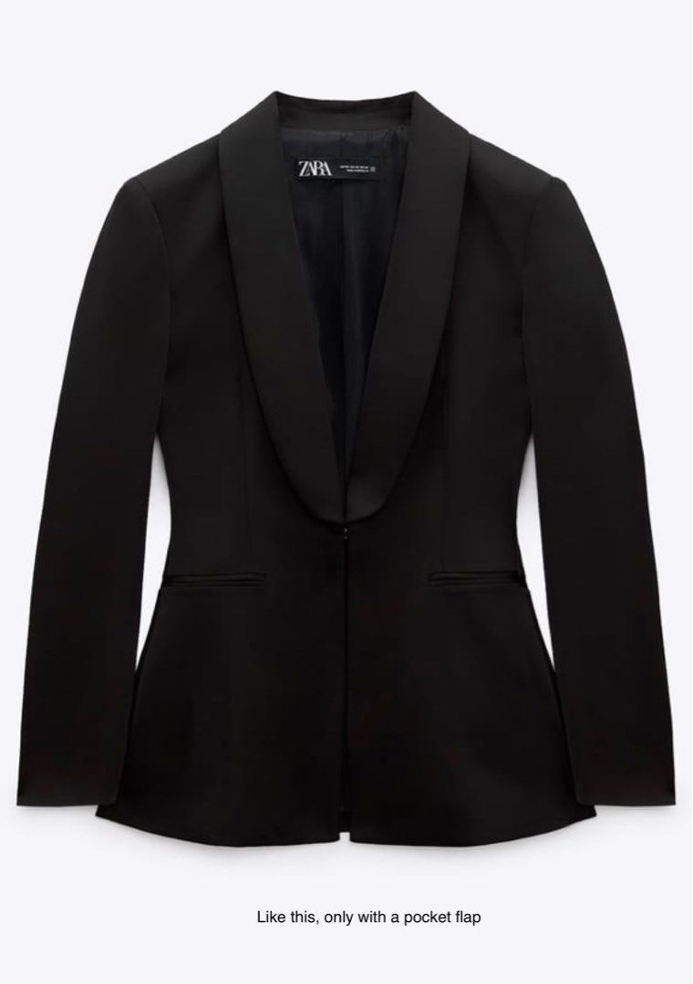 Zara black tuxedo blazer on sale