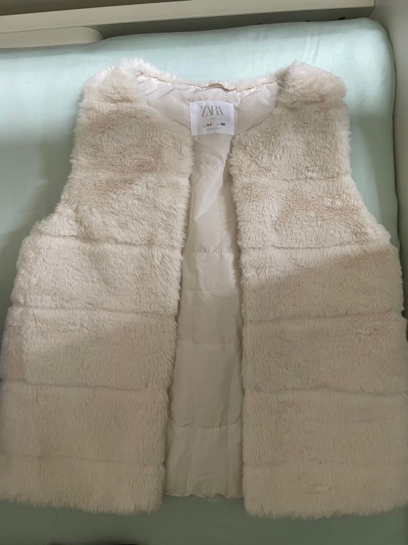 Girls fluffy vest sale