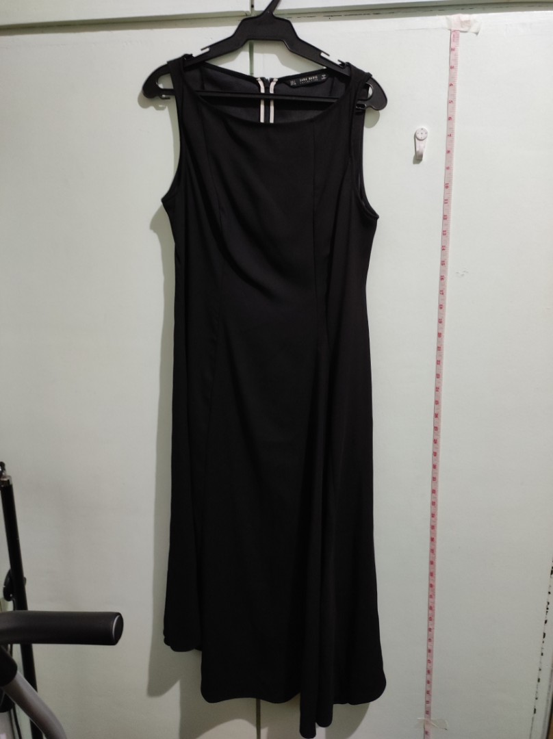 Zara Formal Long Black Dress, Women's Fashion, Dresses & Sets, Evening ...