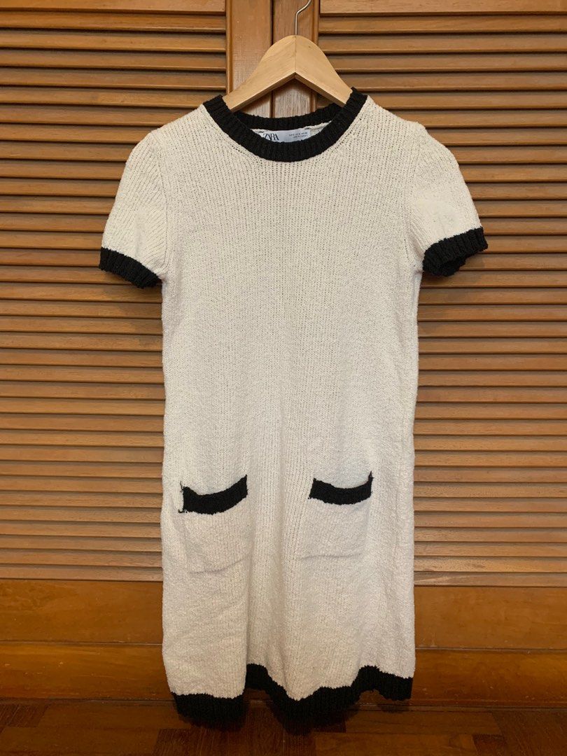 Zara knit contrast pocket dress, Women's Fashion, Dresses & Sets, Dresses  on Carousell