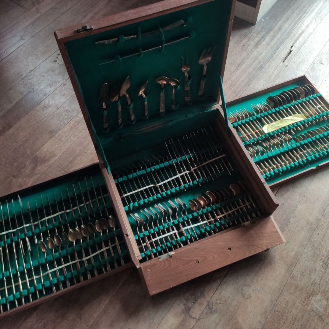 140 piece Brass/Bronze Utensils Set by James Quality Jewellers Thailand