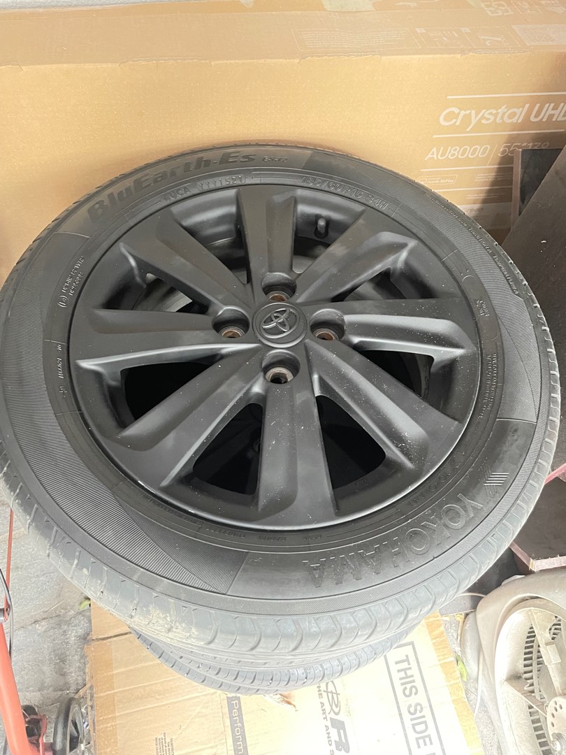 4pcs Toyota Vios Gen 3 stock mags (painted matte black) with Yokohama