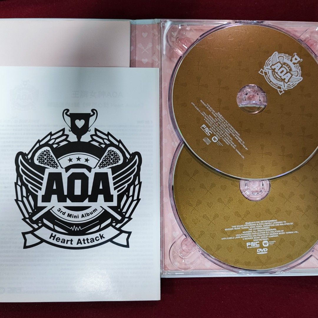 90%new AOA 王牌天使Heart Attack 專輯台灣獨佔影音限定盤(CD+DVD